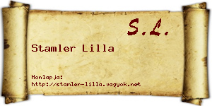 Stamler Lilla névjegykártya